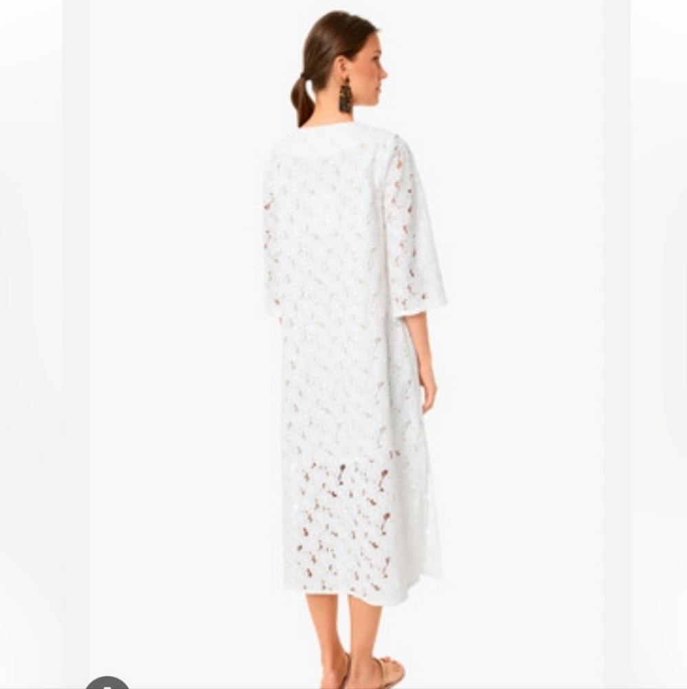 Tuckernuck White V-neck Eyelet Lace Jamie Dress - Picture 2 of 8